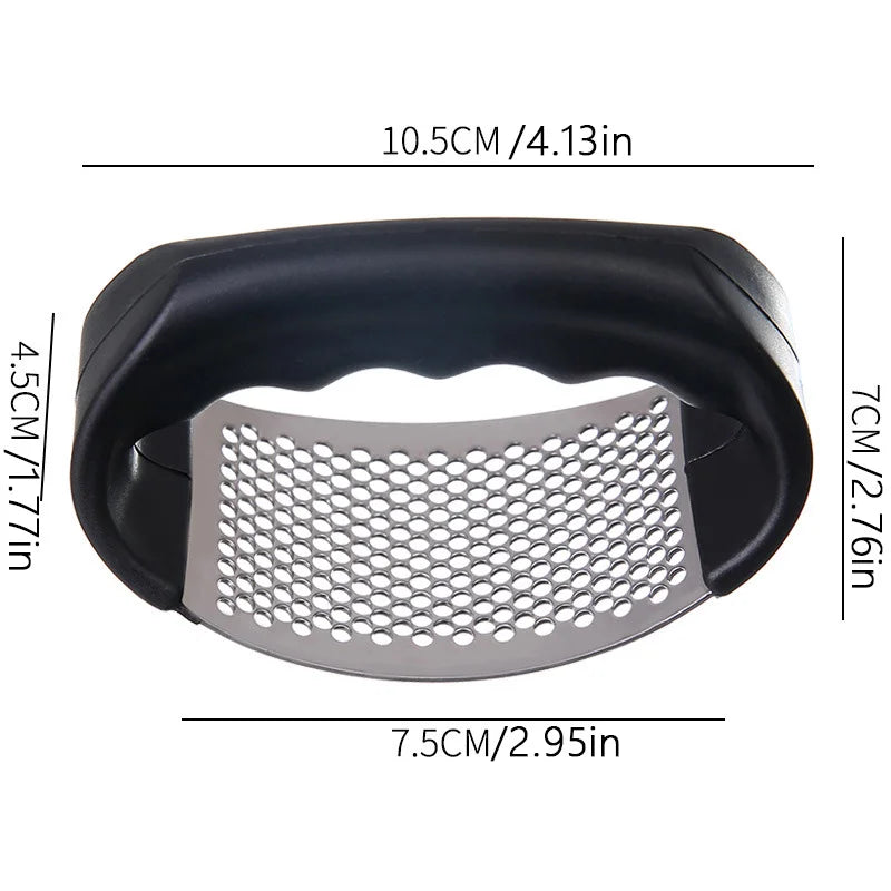 Stainless Steel Garlic Press - Easy Squeeze, for Garlic, Ginger, Puree