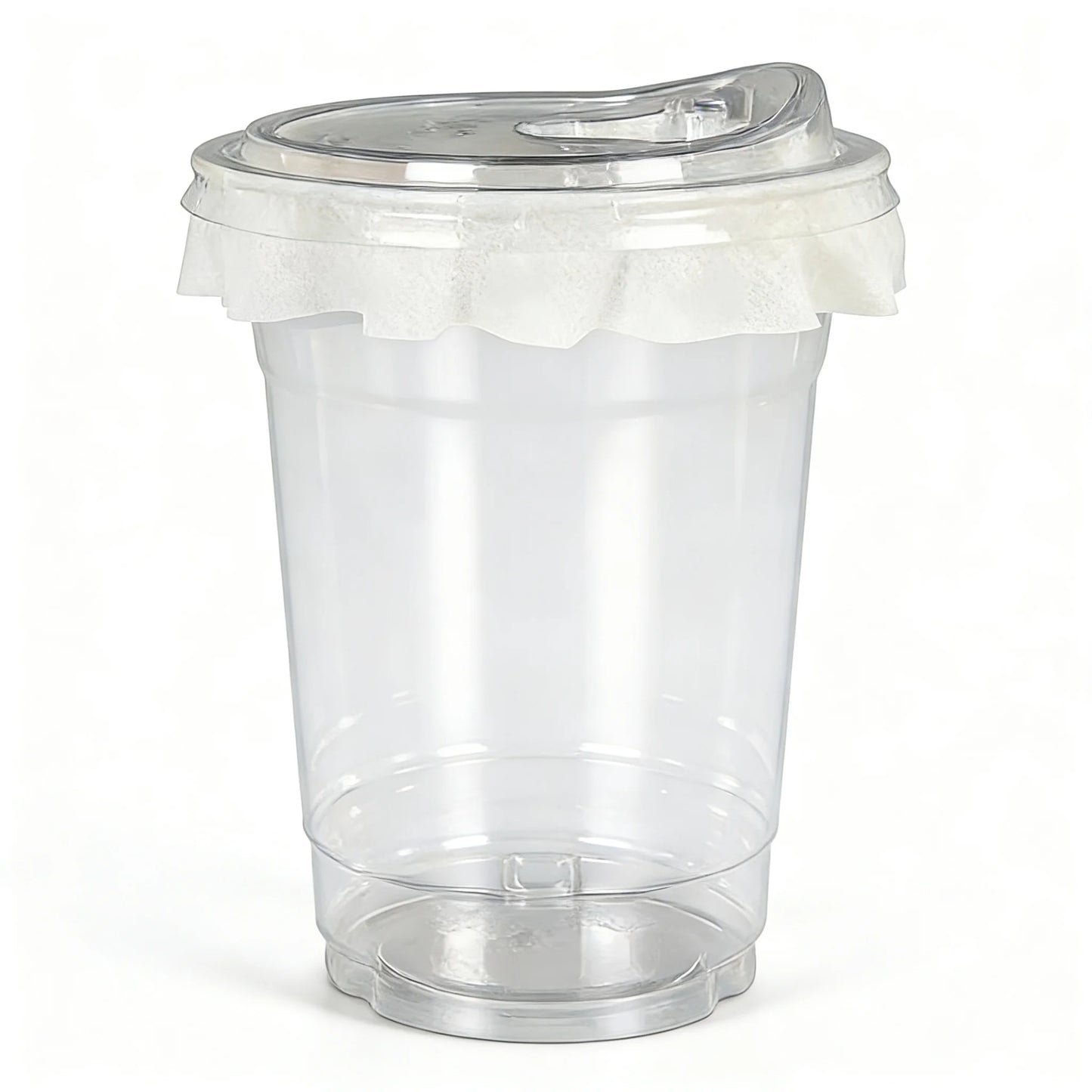 20 PCS PET Cold Drink Cups with Lids Leak-Proof Disposable Clear Plastic Cups