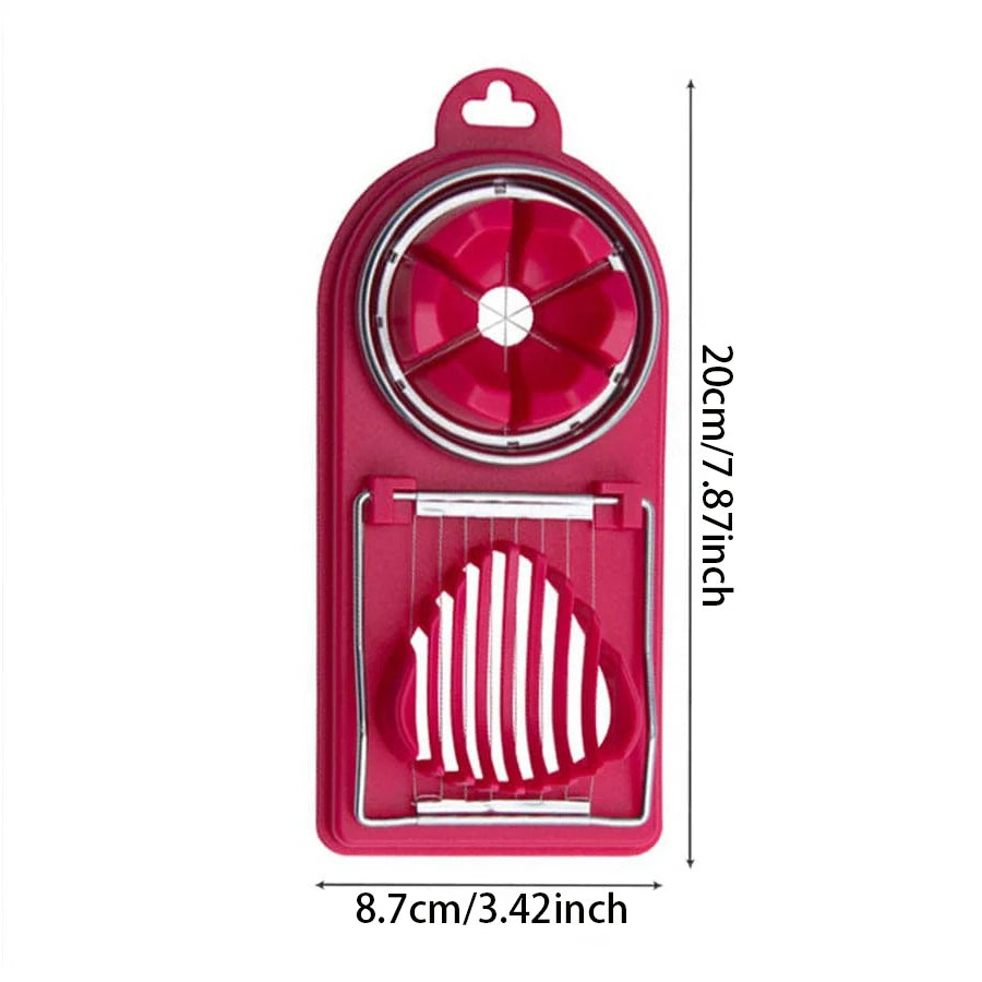 Multifunctional PP Base egg cutter 2-in-1 stainless steel wire pull egg cutter