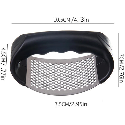 Stainless Steel Garlic Press - Easy Squeeze, for Garlic, Ginger, Puree