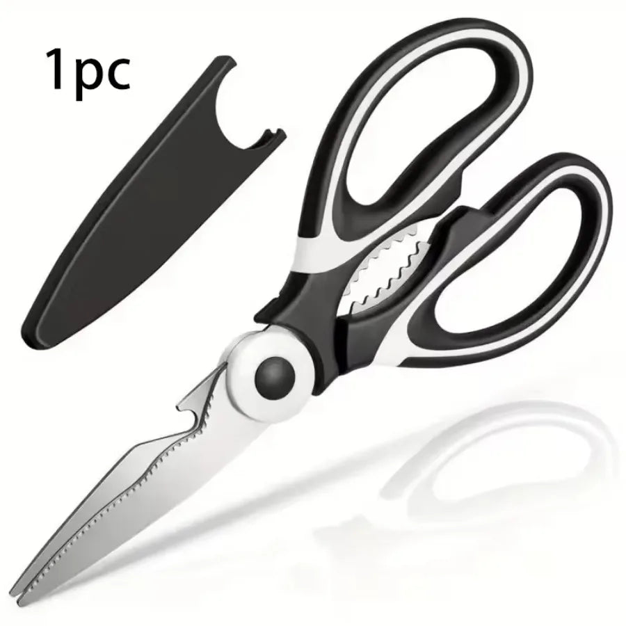 All In One Multipurpose Kitchen Scissors Heavy Duty Sharp Ergonomic Shears