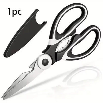 All In One Multipurpose Kitchen Scissors Heavy Duty Sharp Ergonomic Shears