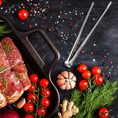 Grill Tongs Stainless Steel Food Tongs Metal Kitchen Tweezers Cooking Utensils