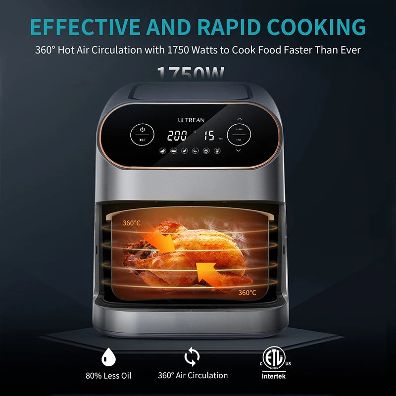 ULTREAN 8.5L Air Fryer Electric Hot fryer Oven Oilless Cooker 1750W