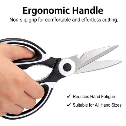 All In One Multipurpose Kitchen Scissors Heavy Duty Sharp Ergonomic Shears
