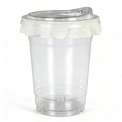 20 PCS PET Cold Drink Cups with Lids Leak-Proof Disposable Clear Plastic Cups