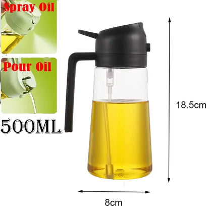 Pour and Spray Oil Dispenser Bottle – High Capacity Kitchen Fryer for Olive Oil