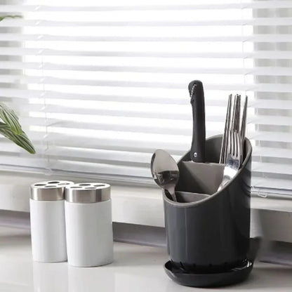 1pc Cutlery Storage Holder Plastic Drainer Drain Containers Drying Rack Tableware