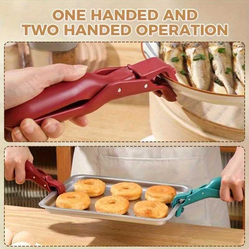 2/1Pcs Anti-Scald Clips Hot Dish Plate Gripper Kitchen Non-slip Bowls Clamp Holder