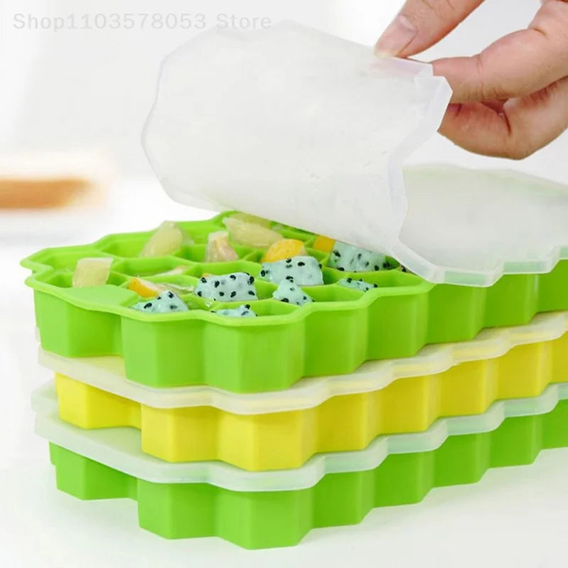 37 Grids Silicone Meatball Mold With Lid Honeycomb Rice Ball Maker Fish Balls Beef