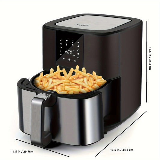KitCook Large Air Fryer, 1500W 7QT AirFryer Cooker, Adjustable Temperature