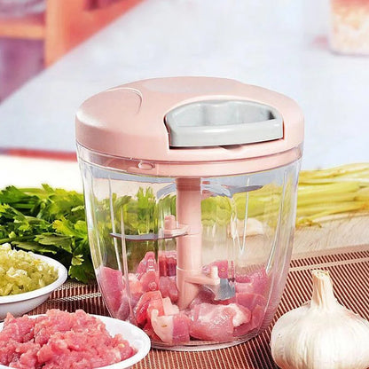 500/900ML Manual Meat Mincer Garlic Chopper Rotate Garlic Press Crusher Vegetable