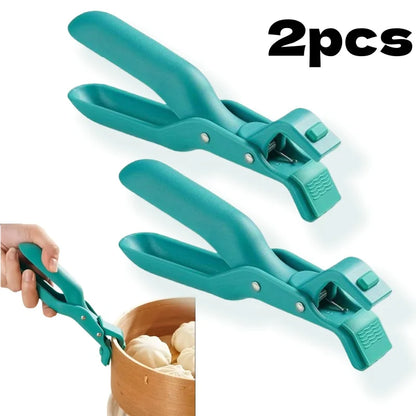 2/1Pcs Anti-Scald Clips Hot Dish Plate Gripper Kitchen Non-slip Bowls Clamp Holder