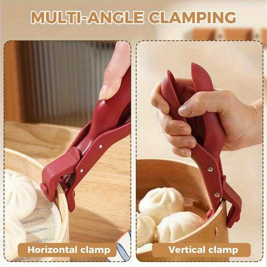 2/1Pcs Anti-Scald Clips Hot Dish Plate Gripper Kitchen Non-slip Bowls Clamp Holder