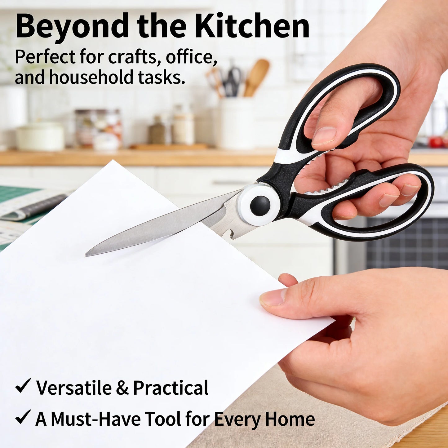 All In One Multipurpose Kitchen Scissors Heavy Duty Sharp Ergonomic Shears