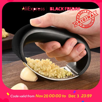 Stainless Steel Garlic Press - Easy Squeeze, for Garlic, Ginger, Puree