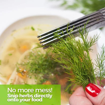 Muti-Layers Kitchen Scissors Stainless Steel Vegetable Cutter Scallion Herb Laver Spices