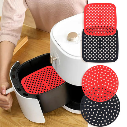 Reusable Silicone Air Fryer Mat Kitchen Non-stick Baking Pad Baking Inner Liner Cooking Bake