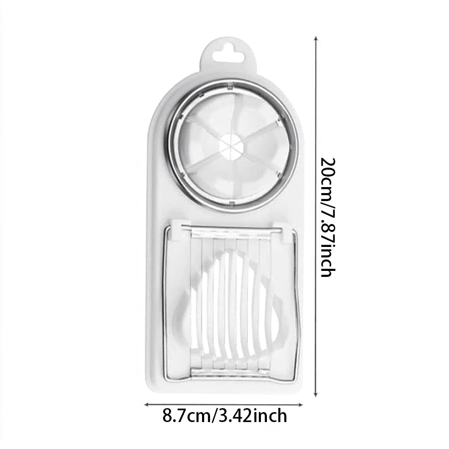 Multifunctional PP Base egg cutter 2-in-1 stainless steel wire pull egg cutter