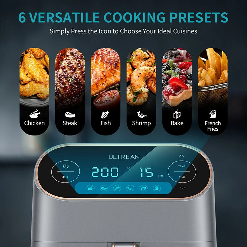 ULTREAN 8.5L Air Fryer Electric Hot fryer Oven Oilless Cooker 1750W