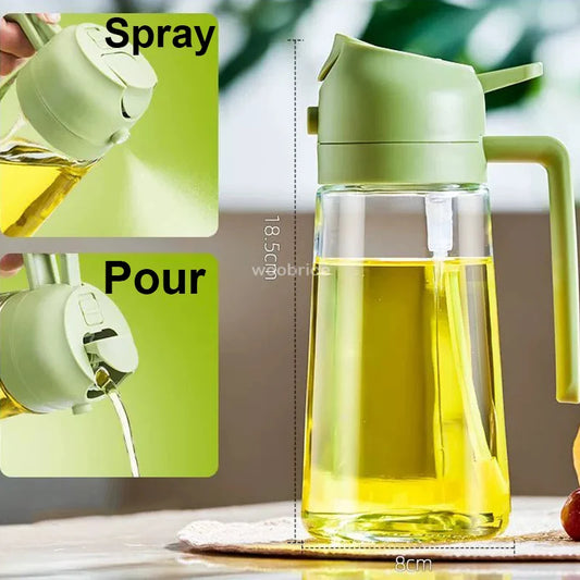 Pour and Spray Oil Dispenser Bottle – High Capacity Kitchen Fryer for Olive Oil