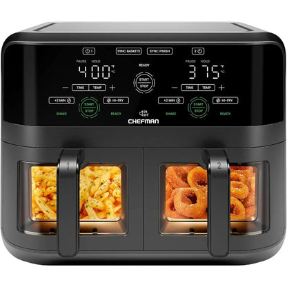 6 Quart Dual Basket Air Fryer Oven