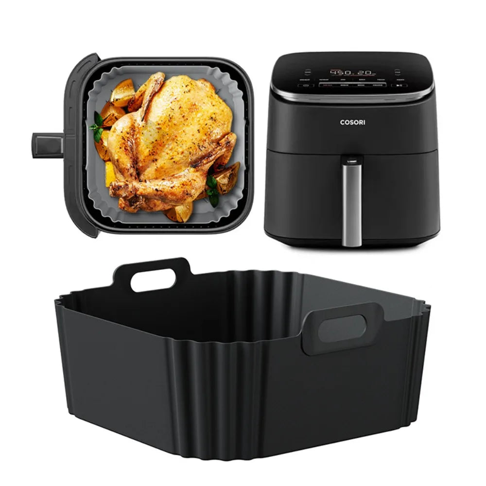 Silicone Air Fryer Liners Non-Stick Basket Reusable for Ninja AF181 AF180 AF141 AF140 Compatible