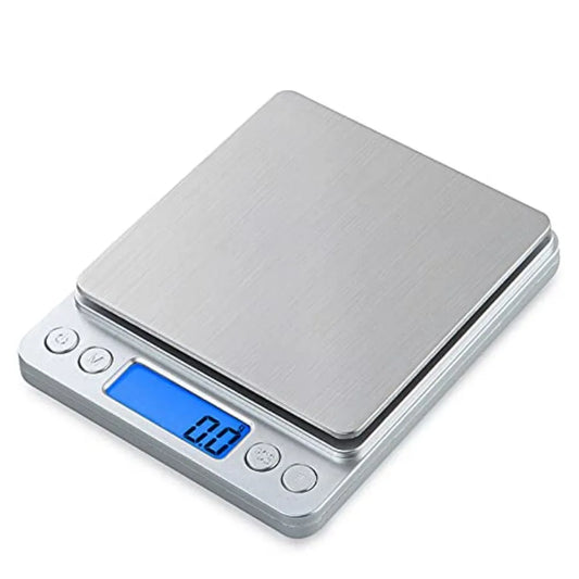 Small Digital Scale 3kg/0.1g Kitchen Food Scale with Blue Backlit LCD Display