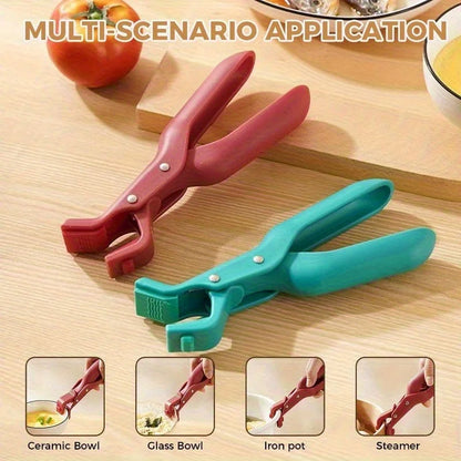 2/1Pcs Anti-Scald Clips Hot Dish Plate Gripper Kitchen Non-slip Bowls Clamp Holder