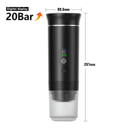 Wireless Electric Portable Espresso Coffee Machine for Car & Home