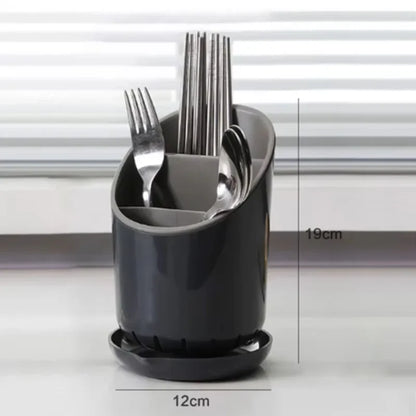 1pc Cutlery Storage Holder Plastic Drainer Drain Containers Drying Rack Tableware