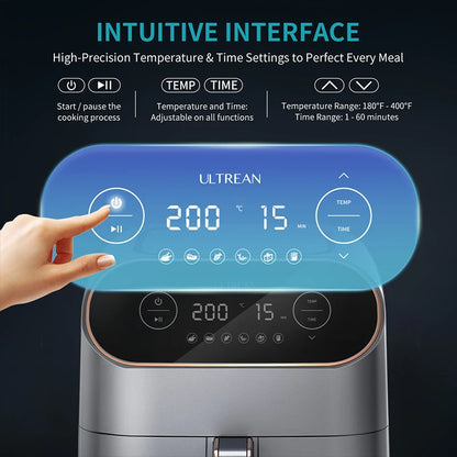 ULTREAN 8.5L Air Fryer Electric Hot fryer Oven Oilless Cooker 1750W